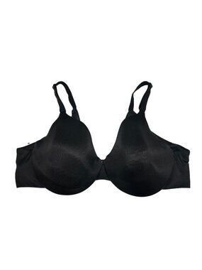 Cacique 44C Bra Black Lightly Lined Full Coverage Underwire Plus Size Smooth